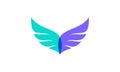 Vector design of wings. Suitable as a logo that represents freedom, courage and happiness