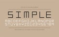 Vector designer minimalistic font. Trendy english alphabet. Simple latin letters and numerals