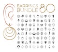 Vector designs of earring Royalty Free Stock Photo