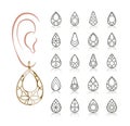 Vector designs of earring Royalty Free Stock Photo