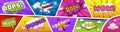 Vector designs featuring pop art comic book speech bubbles Royalty Free Stock Photo