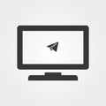 Vector Desktop Computer Icon. Eps 10. Royalty Free Stock Photo