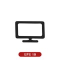 Vector Desktop Computer Icon Royalty Free Stock Photo