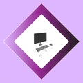 Vector Desktop Computer Icon isolated Royalty Free Stock Photo
