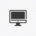 Vector Desktop Computer Icon. Stock vector illustration isolated on white background Royalty Free Stock Photo