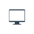 Vector Desktop Computer Icon. Stock vector illustration isolated on white background. Royalty Free Stock Photo