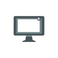 Vector Desktop Computer Icon. Stock vector illustration isolated on white background. Royalty Free Stock Photo