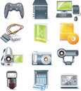 Vector detailed computer parts icon set. Part 5 Royalty Free Stock Photo