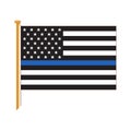 Vector detailed reproduction of the official flag American Police Royalty Free Stock Photo