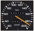 Vector detailed speedometer Royalty Free Stock Photo