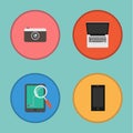 Vector of Device icon set Royalty Free Stock Photo