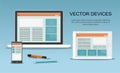 Vector devices. Responsive web design.
