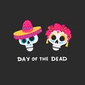 Day of the Dead or Mexico Halloween greeting card, invitation Royalty Free Stock Photo