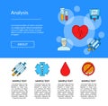 Vector diabetes icons page illustration colored design