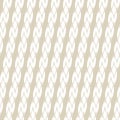 Vector diagonal ropes seamless pattern. Subtle white beige geometric texture Royalty Free Stock Photo