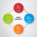 Vector diagram project Management business product development