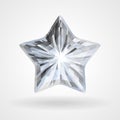 Vector Diamond Five Pointed Star in Triangular Design Royalty Free Stock Photo