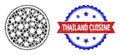 Ethereum Collage Full Pizza Icon and Unclean Bicolor Thailand Cuisine Stamp Seal