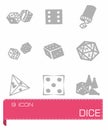 Vector Dice icon set