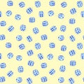 Vector dices - seamless pattern Royalty Free Stock Photo