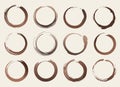 Vector Different Coffee Stains Abstract Set Illustration