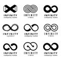 Vector different infinity logos set