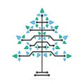 Vector Digital Christmas tree.