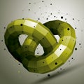 Vector digital 3d abstraction, geometric polygonal element. Spat
