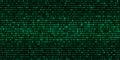 Vector digital green background of streaming binary code. Matrix background with numbers 1.0. Coding or hacking concept Royalty Free Stock Photo