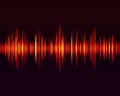 Vector digital music equalizer, audio waves design template audio signal visualization on dark background. Royalty Free Stock Photo