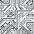 Vector digital technology background with circuit board elements Royalty Free Stock Photo