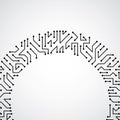 Vector digital technology background with circuit board elements Royalty Free Stock Photo