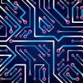 Vector digital technology background with circuit board elements Royalty Free Stock Photo
