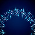 Vector digital technology background with circuit board elements Royalty Free Stock Photo