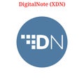 Vector DigitalNote XDN logo Royalty Free Stock Photo