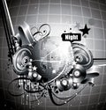 Vector discotech illustration Royalty Free Stock Photo