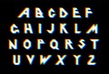 Vector distorted glitch font Royalty Free Stock Photo