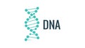 Vector DNA logo icon. Gene life or mollecule design. Biology concept illustration