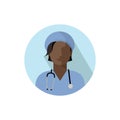 Vector doctor icon. The image of a woman doctor