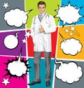 Vector Doctor With Stethoscope Royalty Free Stock Photo