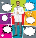 Vector Doctor With Stethoscope Royalty Free Stock Photo