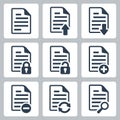 Vector document icons set