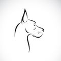 Vector of dog great dane design on white background. Pet. Animals. Easy editable layered vector illustration Royalty Free Stock Photo