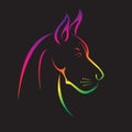 Vector of a dog head (Great Dane) design on black background. Pet. Animals