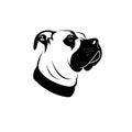 Vector of a dog head Great Dane or German Mastiff or Danish Hound on white background. Pet. Animal. Easy editable layered vector