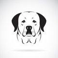 Vector of a dog head Labrador Retriever on white background. Royalty Free Stock Photo