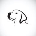 Vector of a dog headLabrador Retriever on white background. Pet Royalty Free Stock Photo