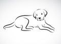 Vector of a dog labrador on white background. Pet. Animal. Royalty Free Stock Photo