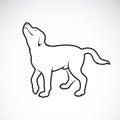 Vector of a dog labrador on white background. Pet. Animals.