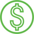 Vector dollar sign illustration